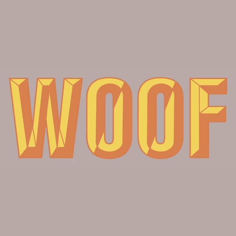 Conception de texte biseauté Woof