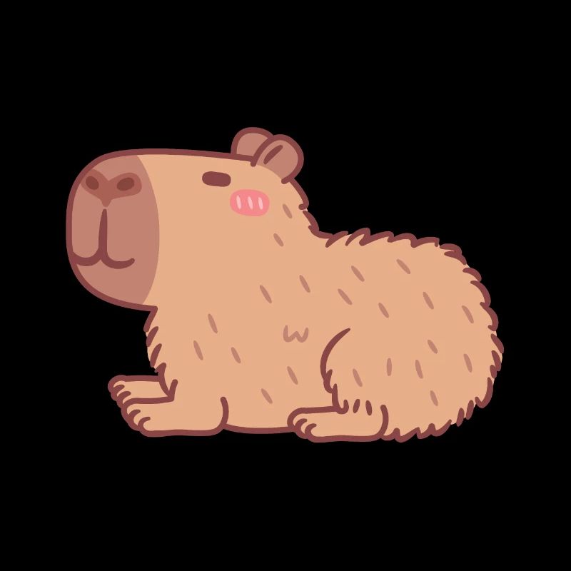 Mignon repos Capybara Doodle