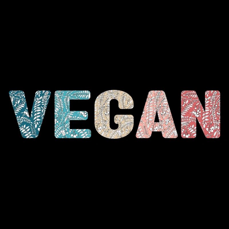Vegan - botanical pattern - holiday color