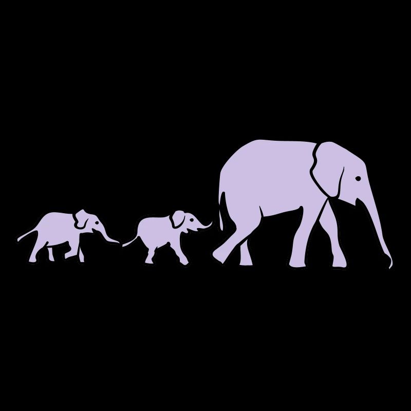 Elefanten Mutter und Junge, Elefantenfamilie