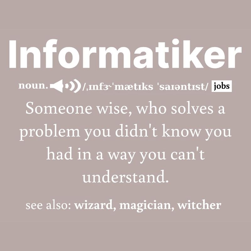 IT Informatik Informatiker Computerarbeit Geschenk