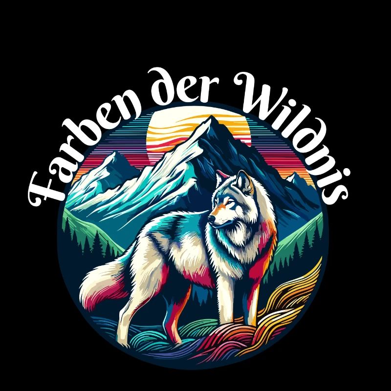 Couleurs de la conception du loup de la nature sauvage