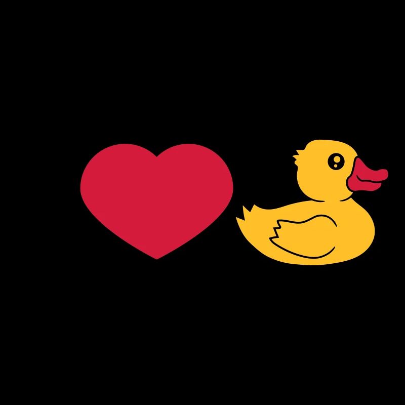 love i love heart squeaky duck rubber duck bath duck