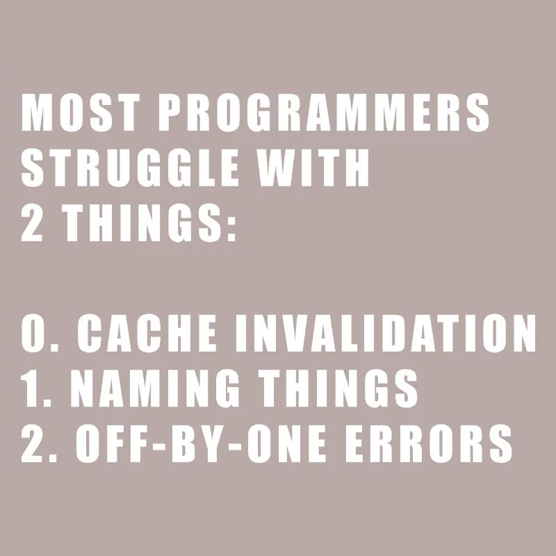 2 hard things in computer science programmer