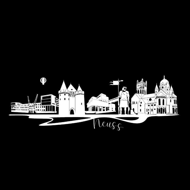 Abstrakte Neuss Stadtsilhouette mit Skyline