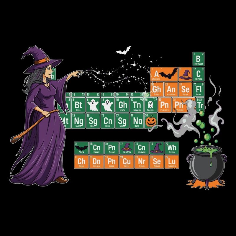 Enchanting Witch and Potion Themed Periodic Table