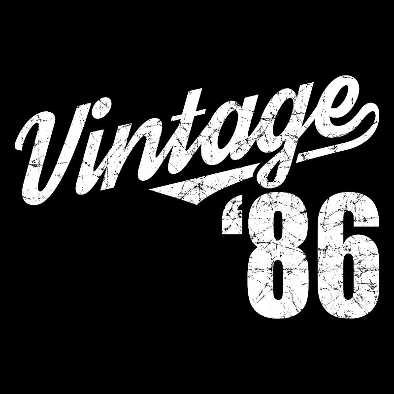Design rétro vintage 86 script
