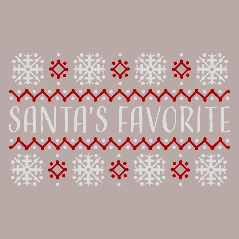 Santa's Favorite Weihnachtspullover Schneeflocken
