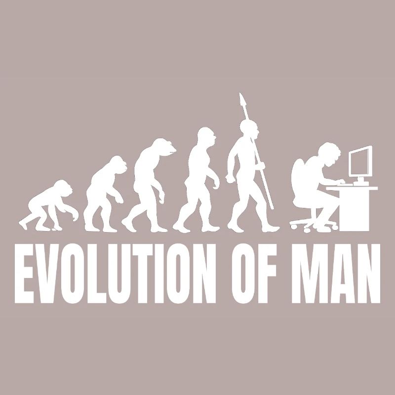 Programmer Computer Freak Evolution Retro