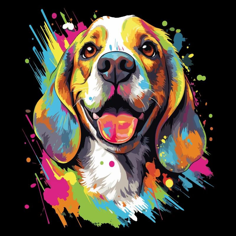 Colorful Beagle Design - Loving and Lively