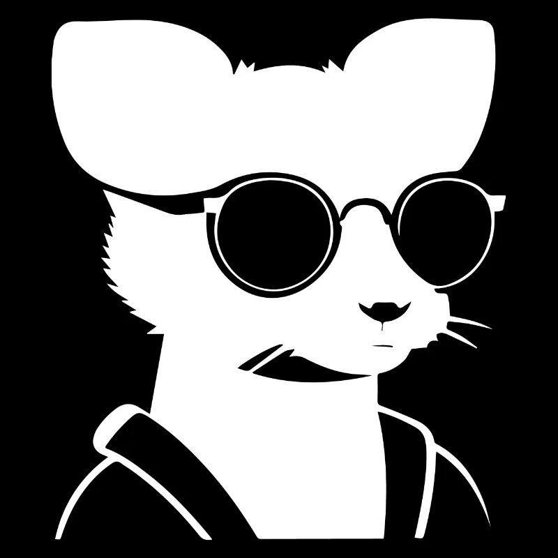 Frettchen mit Sonnenbrille Coole Frettchen