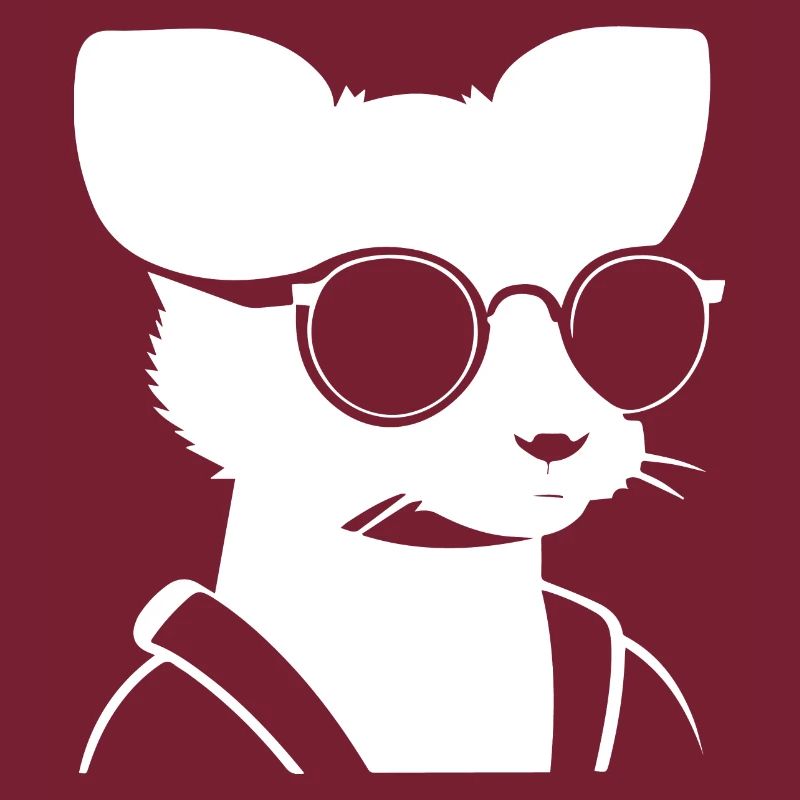 Frettchen mit Sonnenbrille Coole Frettchen