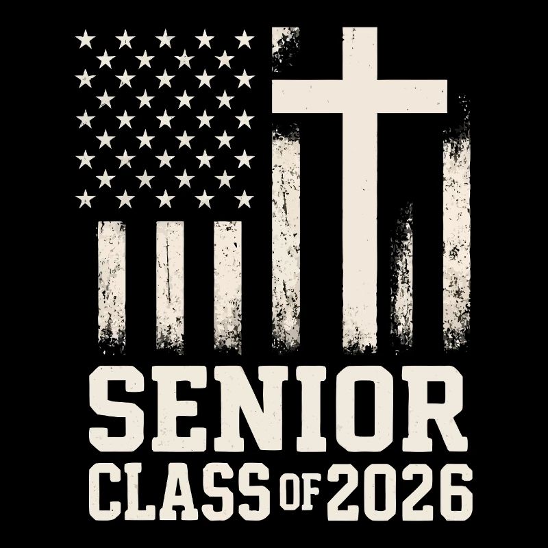 Senior Class 2026 Cross Flag