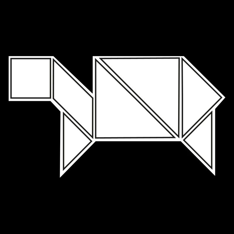 Tangram Turtle Black Edition No.1
