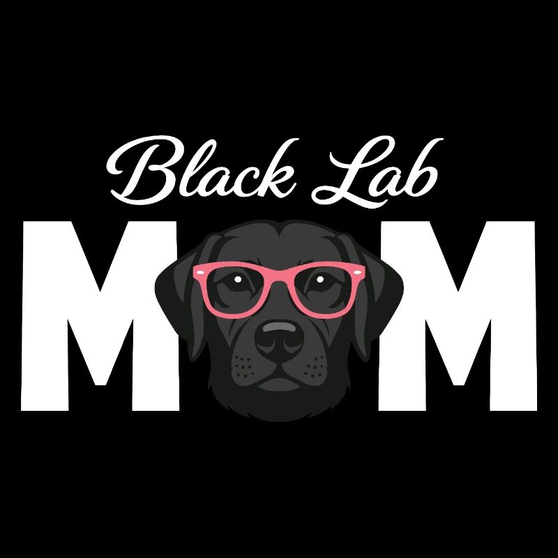 Schwarze Labrador-Mutter Schwarzer Labrador-Liebhaber