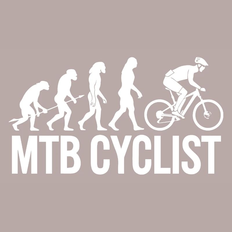 Evolution einer MTB-Radfahrer-Silhouette