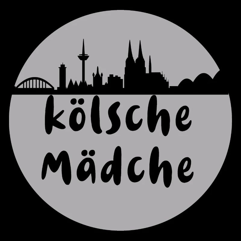 Köln, skyline,scherenschnitt,grau,kölsche mädche