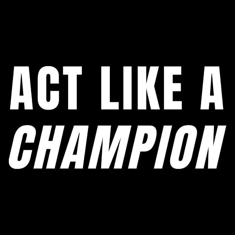 Conception audacieuse de citation de champion motivant