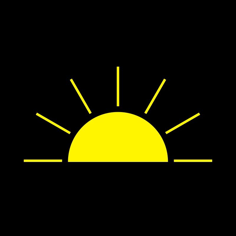 Rising or setting sun
