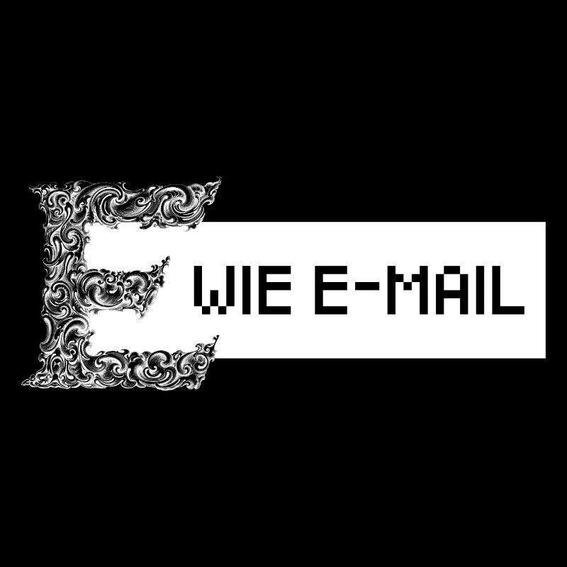 E wie E-Mail (weiß)