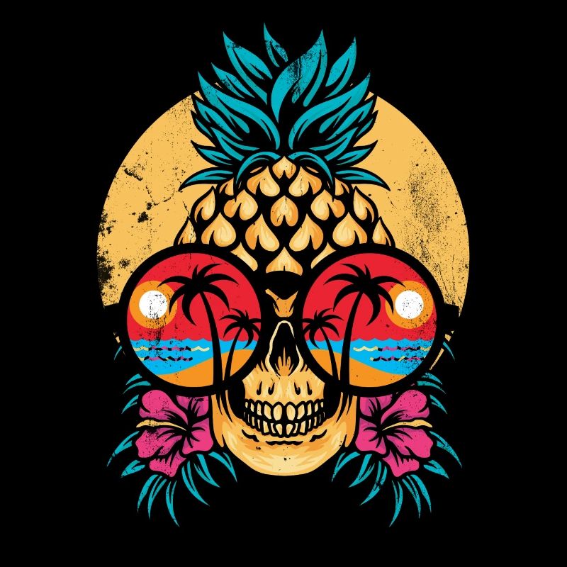 Conception d’ananas et de pins pour les amoureux de la plage