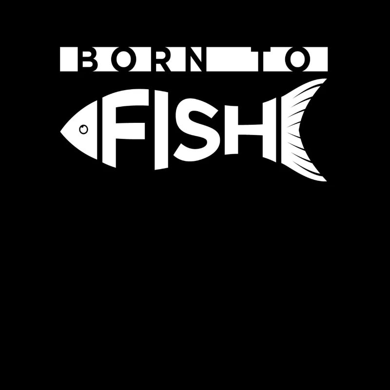 Conception de pêche drôle - Born To Fish