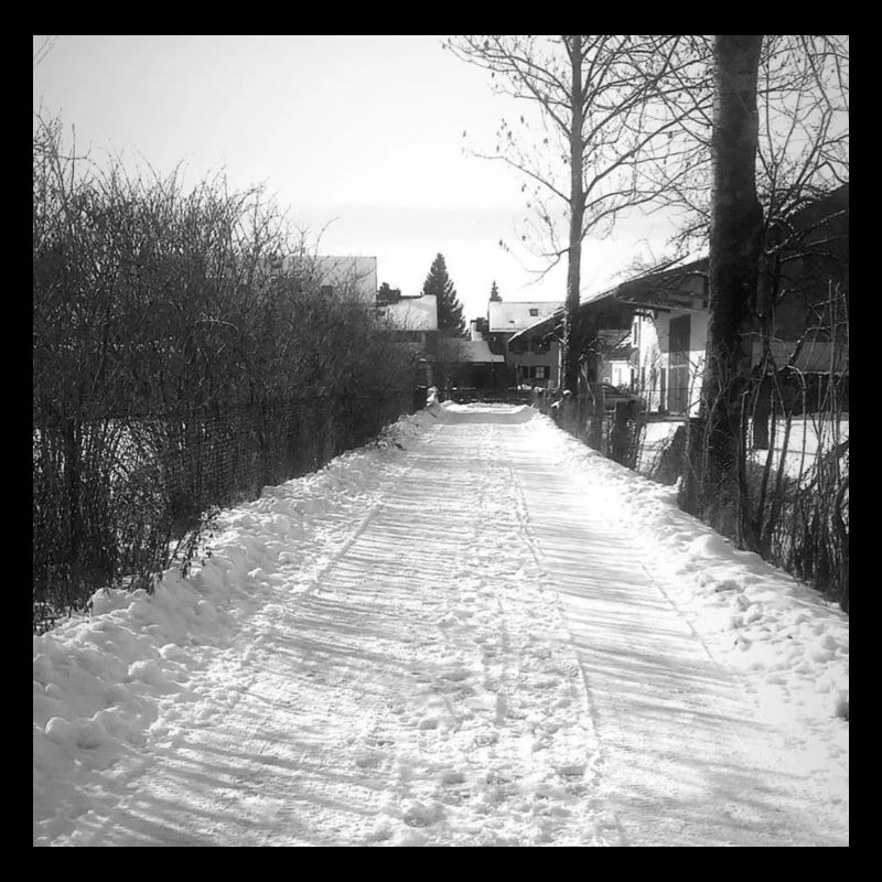 Mit Schnee bedeckter Weg