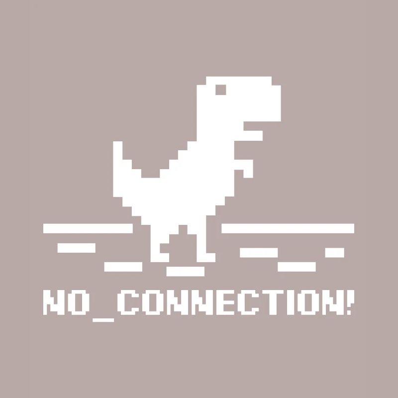 No Connection Computer Error Nerd Dinosaurier Trex