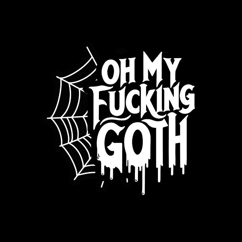 Edgy Gothic Slogan Tee - Bold Statement Spiderweb