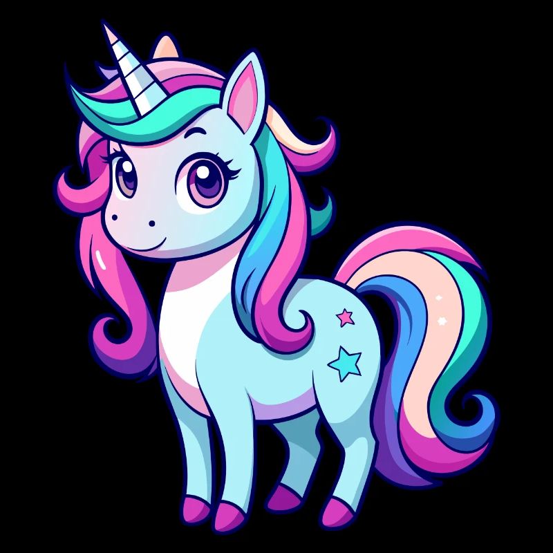 Süßes Regenbogen-Einhorn