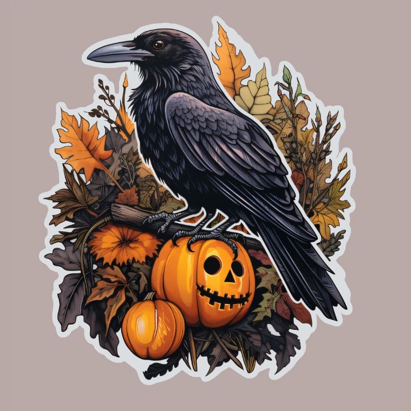 Halloween Crow Pumpkin 2