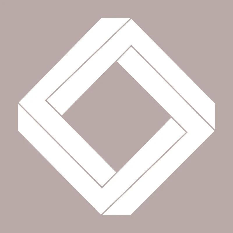 square impossible white design