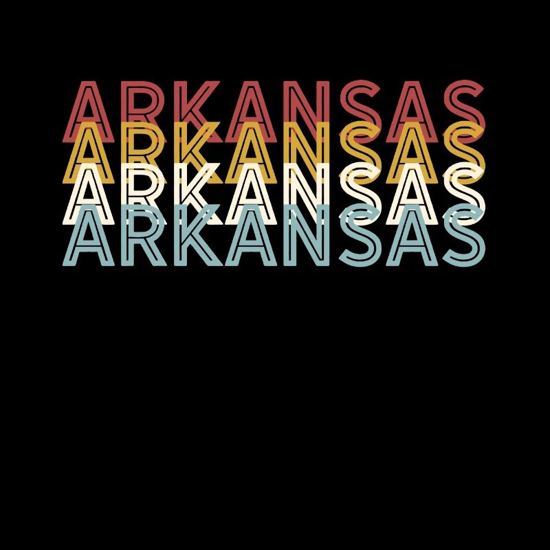US 70er Retro State Vintage Arkansas