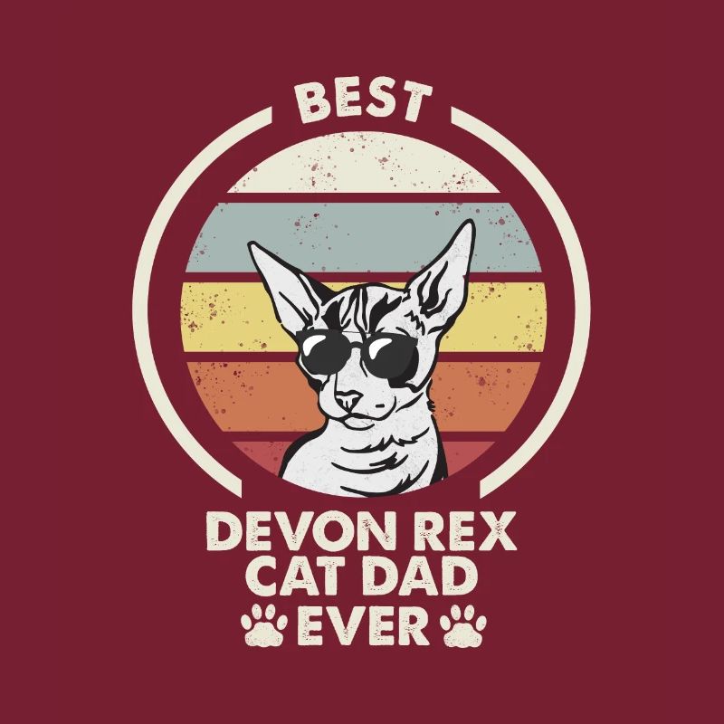 Cat Dad - Devon Rex Cat
