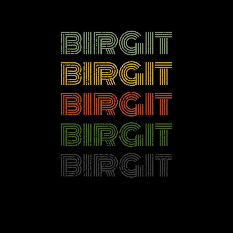 70s Retro Name Vintage Personalized Birgit