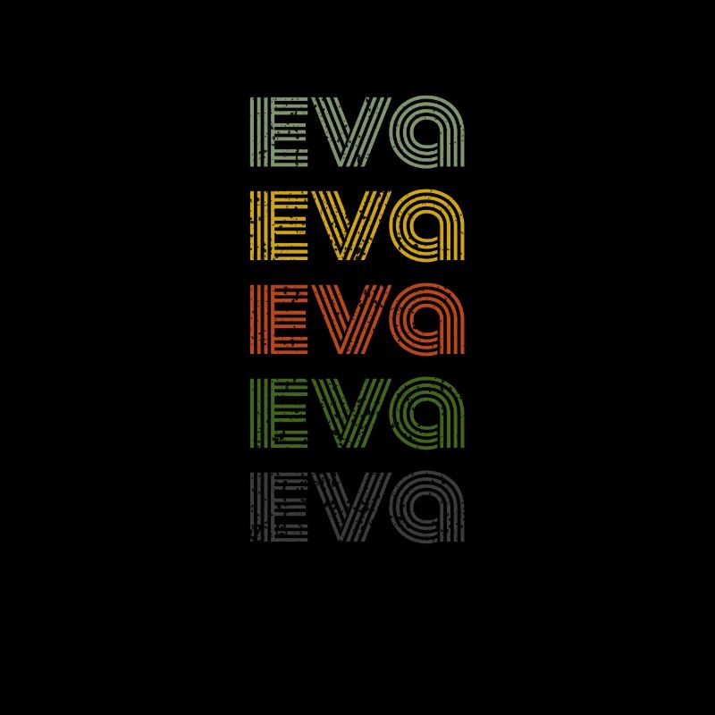 70s Retro Name Vintage Personalized Eva