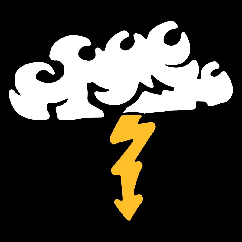 Lightning from a cloud / thunderstorm & lightning