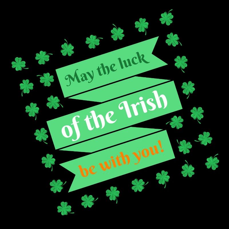 Bannière de la Saint-Patrick Bonheur Trèfle Feuilles vertes