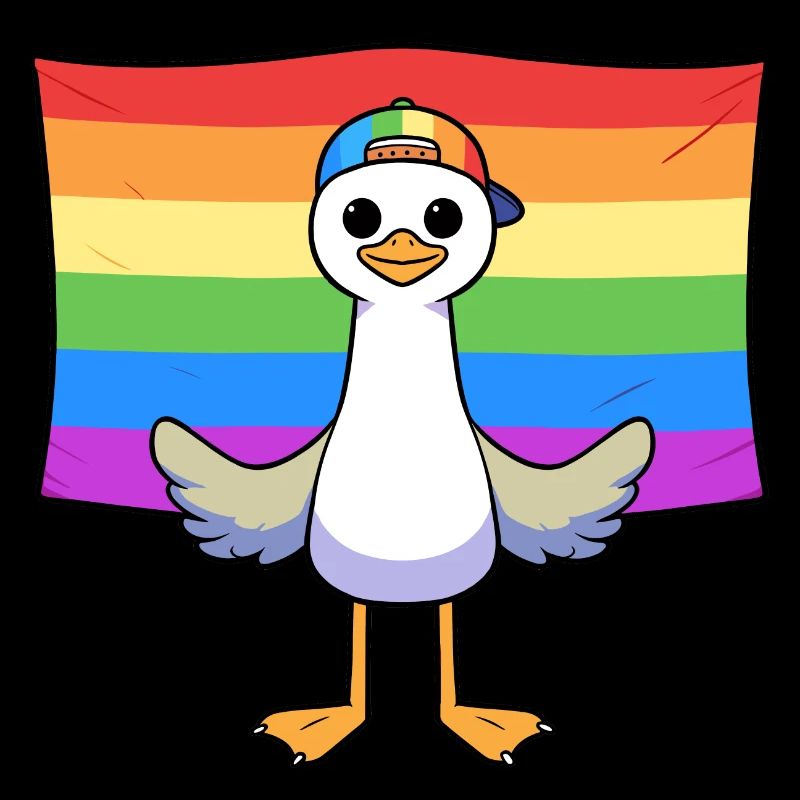 LGBTQIA+ Pride Möwe Cappy Regenbogenfahne