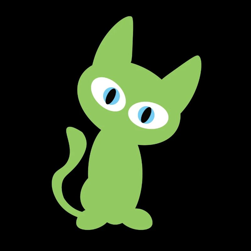 Conception de chat vert
