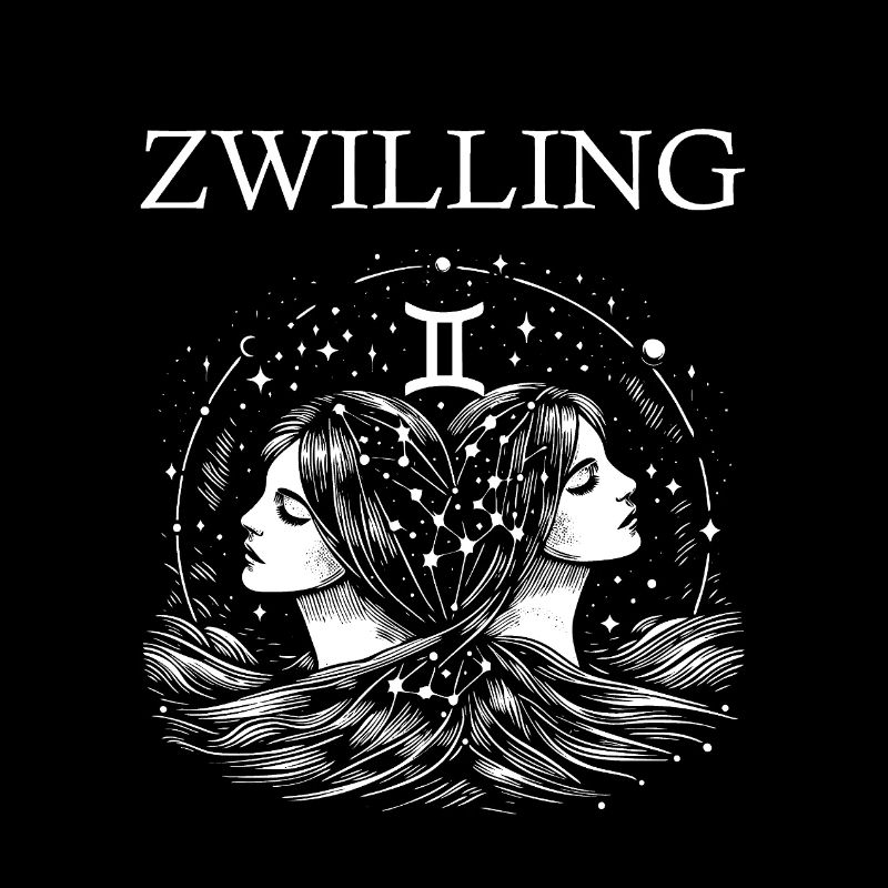 Cooles Sternzeichen Zwilling Design