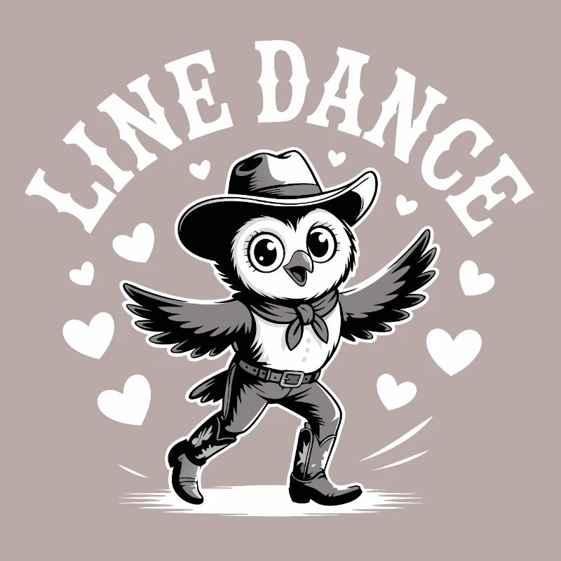 Line Dance Eule lustige Eule tanzt Linedance