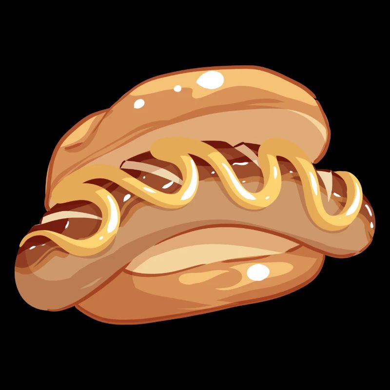 Bandes dessinées Bratwurst Buns Bratwurstbrötchen Mustard