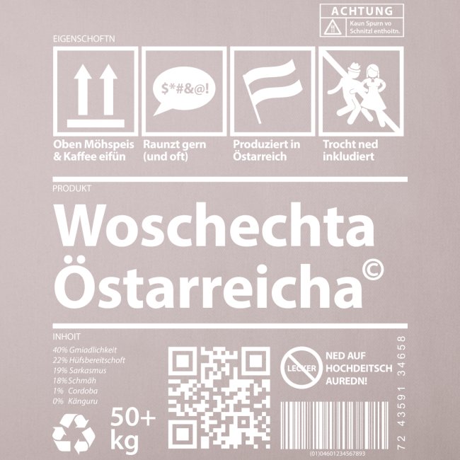 Vorschau: Woschechta Österreicha - Sofakissen mit Füllung 45 x 45 cm