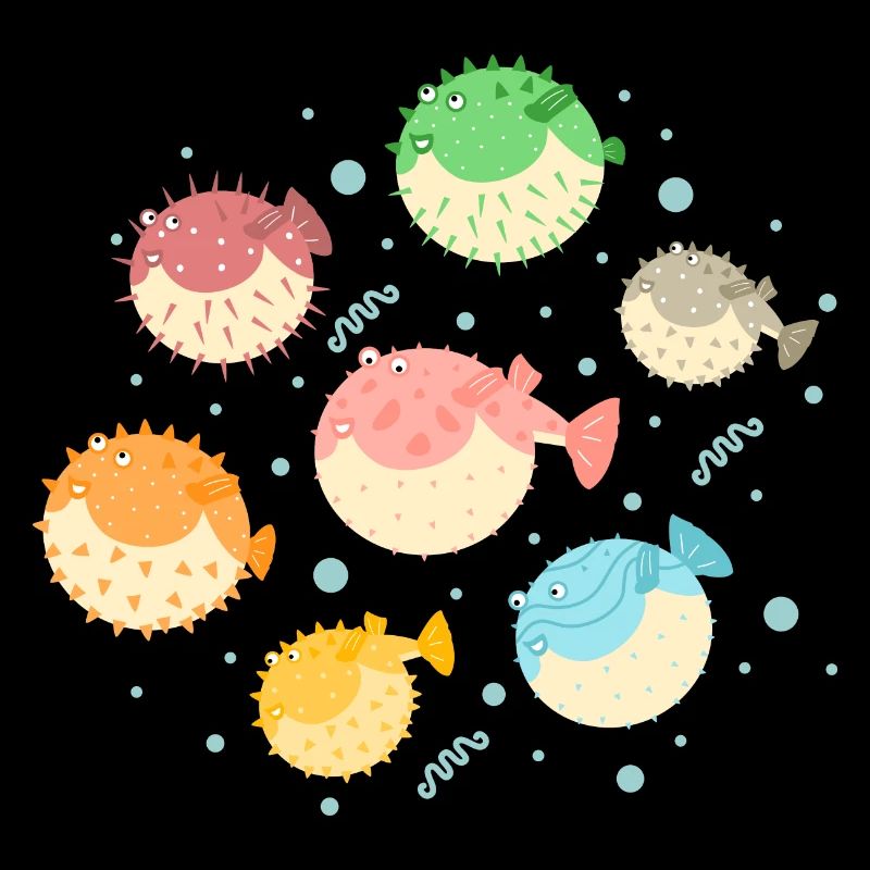 Poisson-globe coloré