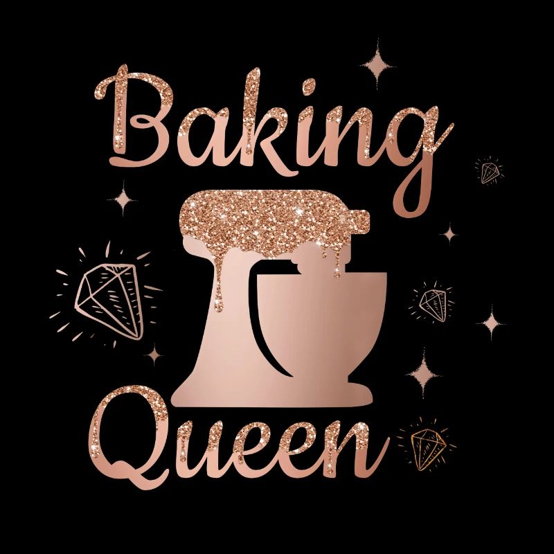 "Baking Queen" Glitter Customizable