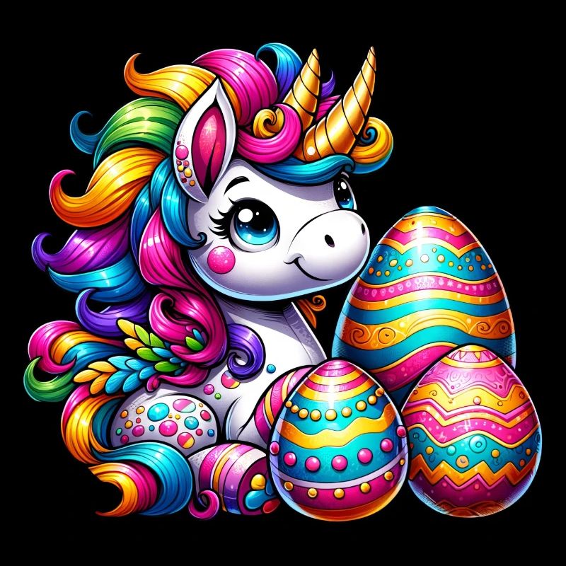 Ostern Einhorn & Bunte Eier