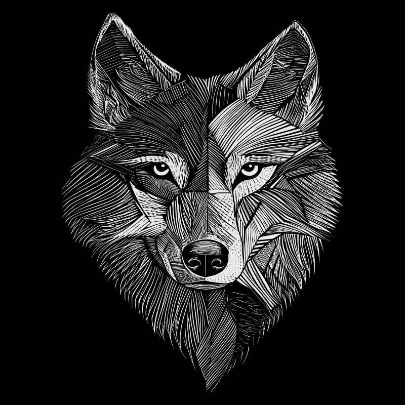 Wolf Stick Pattern Husky