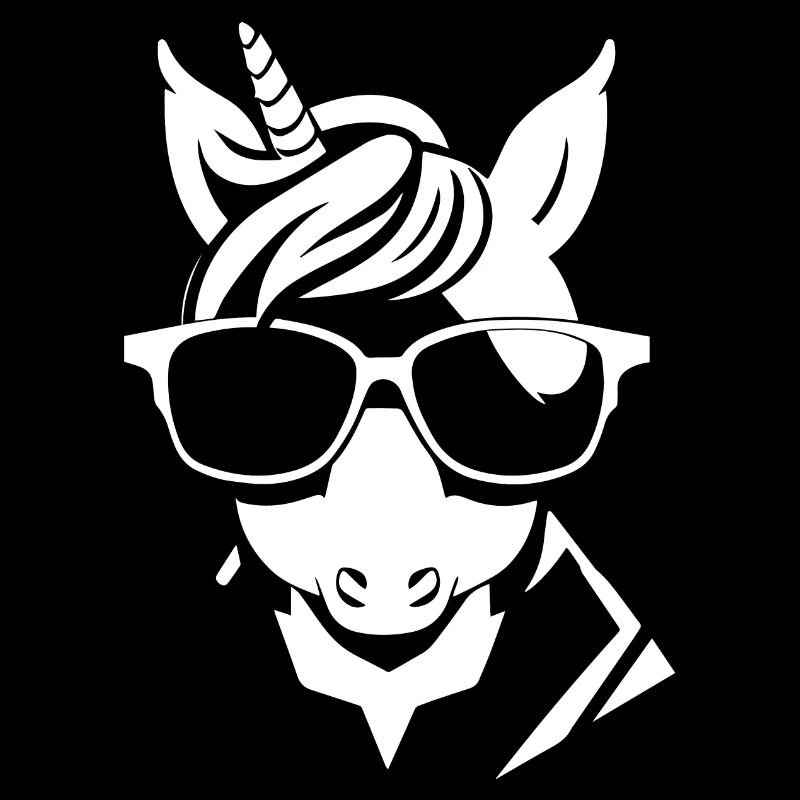 Lustige Einhörner mit Sonnenbrille Cooles Einhorn
