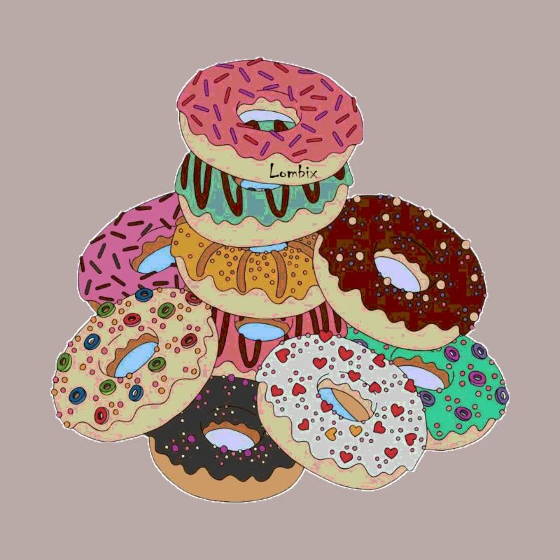 Pyramide der Regenbogen-Donuts